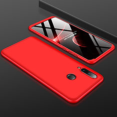 Funda Dura Plastico Rigida Carcasa Mate Frontal y Trasera 360 Grados para Huawei P30 Lite XL Rojo