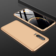 Funda Dura Plastico Rigida Carcasa Mate Frontal y Trasera 360 Grados para Huawei P30 Oro