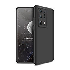 Funda Dura Plastico Rigida Carcasa Mate Frontal y Trasera 360 Grados para Huawei P40 Pro+ Plus Negro