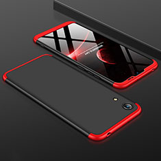 Funda Dura Plastico Rigida Carcasa Mate Frontal y Trasera 360 Grados para Huawei Y6 Prime (2019) Rojo y Negro