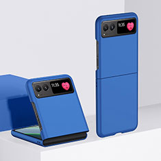 Funda Dura Plastico Rigida Carcasa Mate Frontal y Trasera 360 Grados para Motorola Moto Razr 40 5G Azul