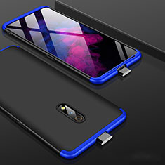 Funda Dura Plastico Rigida Carcasa Mate Frontal y Trasera 360 Grados para Oppo K3 Azul y Negro