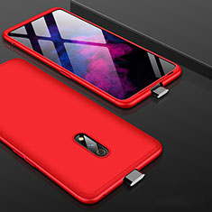 Funda Dura Plastico Rigida Carcasa Mate Frontal y Trasera 360 Grados para Oppo K3 Rojo