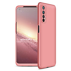 Funda Dura Plastico Rigida Carcasa Mate Frontal y Trasera 360 Grados para Realme Narzo 20 Pro Oro Rosa