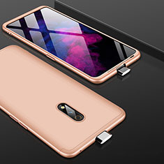 Funda Dura Plastico Rigida Carcasa Mate Frontal y Trasera 360 Grados para Realme X Oro