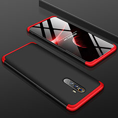 Funda Dura Plastico Rigida Carcasa Mate Frontal y Trasera 360 Grados para Realme X2 Pro Rojo y Negro