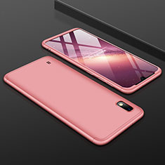 Funda Dura Plastico Rigida Carcasa Mate Frontal y Trasera 360 Grados para Samsung Galaxy A10 Oro Rosa