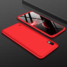 Funda Dura Plastico Rigida Carcasa Mate Frontal y Trasera 360 Grados para Samsung Galaxy A10 Rojo