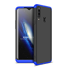 Funda Dura Plastico Rigida Carcasa Mate Frontal y Trasera 360 Grados para Samsung Galaxy A20s Azul y Negro