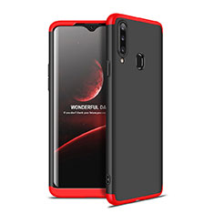 Funda Dura Plastico Rigida Carcasa Mate Frontal y Trasera 360 Grados para Samsung Galaxy A20s Rojo y Negro