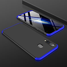 Funda Dura Plastico Rigida Carcasa Mate Frontal y Trasera 360 Grados para Samsung Galaxy A30 Azul y Negro