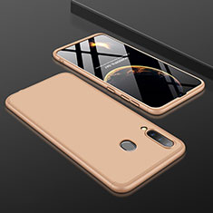 Funda Dura Plastico Rigida Carcasa Mate Frontal y Trasera 360 Grados para Samsung Galaxy A30 Oro
