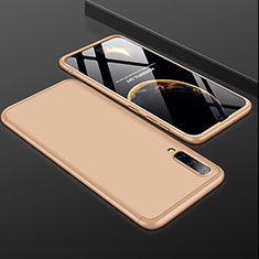 Funda Dura Plastico Rigida Carcasa Mate Frontal y Trasera 360 Grados para Samsung Galaxy A30S Oro