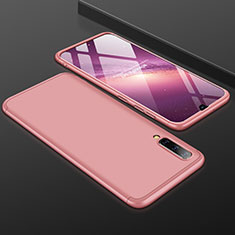 Funda Dura Plastico Rigida Carcasa Mate Frontal y Trasera 360 Grados para Samsung Galaxy A50S Oro Rosa