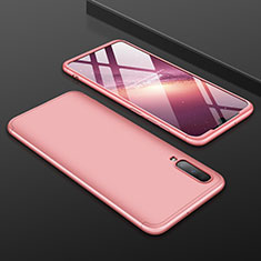 Funda Dura Plastico Rigida Carcasa Mate Frontal y Trasera 360 Grados para Samsung Galaxy A70 Oro Rosa