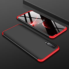 Funda Dura Plastico Rigida Carcasa Mate Frontal y Trasera 360 Grados para Samsung Galaxy A70S Rojo y Negro