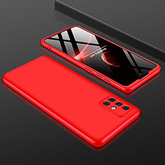 Funda Dura Plastico Rigida Carcasa Mate Frontal y Trasera 360 Grados para Samsung Galaxy A71 5G Rojo