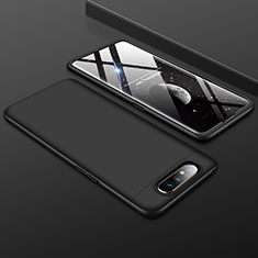 Funda Dura Plastico Rigida Carcasa Mate Frontal y Trasera 360 Grados para Samsung Galaxy A80 Negro