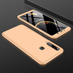Funda Dura Plastico Rigida Carcasa Mate Frontal y Trasera 360 Grados para Samsung Galaxy A9s Oro