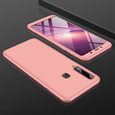 Funda Dura Plastico Rigida Carcasa Mate Frontal y Trasera 360 Grados para Samsung Galaxy A9s Oro Rosa