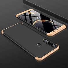 Funda Dura Plastico Rigida Carcasa Mate Frontal y Trasera 360 Grados para Samsung Galaxy A9s Oro y Negro