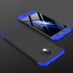 Funda Dura Plastico Rigida Carcasa Mate Frontal y Trasera 360 Grados para Samsung Galaxy Grand Prime Pro (2018) Azul y Negro