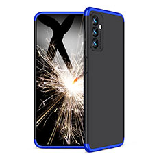 Funda Dura Plastico Rigida Carcasa Mate Frontal y Trasera 360 Grados para Samsung Galaxy M13 4G Azul y Negro
