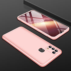 Funda Dura Plastico Rigida Carcasa Mate Frontal y Trasera 360 Grados para Samsung Galaxy M31 Oro Rosa