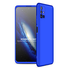 Funda Dura Plastico Rigida Carcasa Mate Frontal y Trasera 360 Grados para Samsung Galaxy M51 Azul