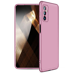 Funda Dura Plastico Rigida Carcasa Mate Frontal y Trasera 360 Grados para Samsung Galaxy M52 5G Oro Rosa