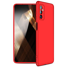 Funda Dura Plastico Rigida Carcasa Mate Frontal y Trasera 360 Grados para Samsung Galaxy M52 5G Rojo