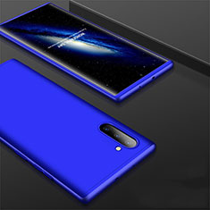 Funda Dura Plastico Rigida Carcasa Mate Frontal y Trasera 360 Grados para Samsung Galaxy Note 10 5G Azul