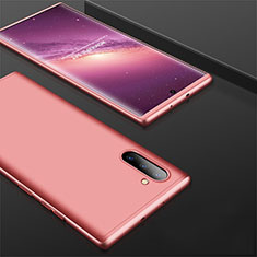 Funda Dura Plastico Rigida Carcasa Mate Frontal y Trasera 360 Grados para Samsung Galaxy Note 10 Oro Rosa
