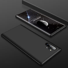 Funda Dura Plastico Rigida Carcasa Mate Frontal y Trasera 360 Grados para Samsung Galaxy Note 10 Plus 5G Negro