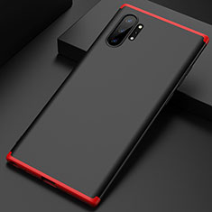 Funda Dura Plastico Rigida Carcasa Mate Frontal y Trasera 360 Grados para Samsung Galaxy Note 10 Plus Rojo y Negro