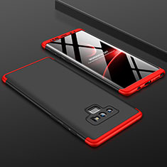 Funda Dura Plastico Rigida Carcasa Mate Frontal y Trasera 360 Grados para Samsung Galaxy Note 9 Rojo y Negro
