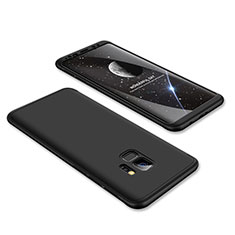 Funda Dura Plastico Rigida Carcasa Mate Frontal y Trasera 360 Grados para Samsung Galaxy S9 Negro