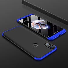 Funda Dura Plastico Rigida Carcasa Mate Frontal y Trasera 360 Grados para Xiaomi Mi 6X Azul y Negro