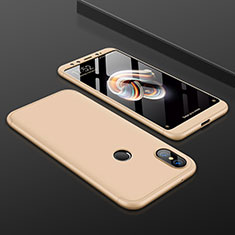 Funda Dura Plastico Rigida Carcasa Mate Frontal y Trasera 360 Grados para Xiaomi Mi 6X Oro