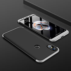Funda Dura Plastico Rigida Carcasa Mate Frontal y Trasera 360 Grados para Xiaomi Mi 6X Plata y Negro