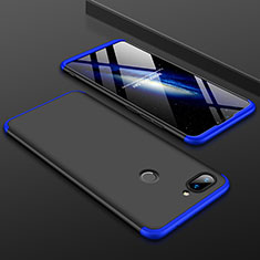 Funda Dura Plastico Rigida Carcasa Mate Frontal y Trasera 360 Grados para Xiaomi Mi 8 Lite Azul y Negro