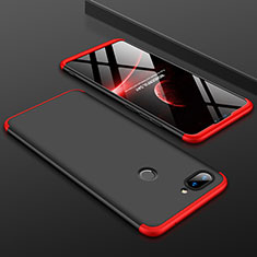 Funda Dura Plastico Rigida Carcasa Mate Frontal y Trasera 360 Grados para Xiaomi Mi 8 Lite Rojo y Negro