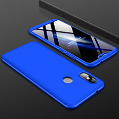 Funda Dura Plastico Rigida Carcasa Mate Frontal y Trasera 360 Grados para Xiaomi Mi A2 Lite Azul