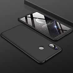 Funda Dura Plastico Rigida Carcasa Mate Frontal y Trasera 360 Grados para Xiaomi Mi Max 3 Negro