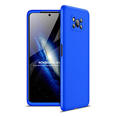 Funda Dura Plastico Rigida Carcasa Mate Frontal y Trasera 360 Grados para Xiaomi Poco X3 Azul