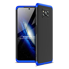 Funda Dura Plastico Rigida Carcasa Mate Frontal y Trasera 360 Grados para Xiaomi Poco X3 Azul y Negro