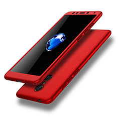 Funda Dura Plastico Rigida Carcasa Mate Frontal y Trasera 360 Grados para Xiaomi Redmi 5 Rojo