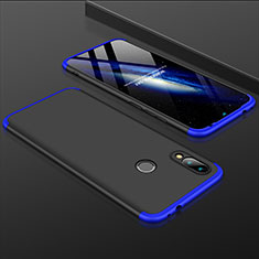 Funda Dura Plastico Rigida Carcasa Mate Frontal y Trasera 360 Grados para Xiaomi Redmi 7 Azul y Negro