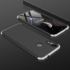 Funda Dura Plastico Rigida Carcasa Mate Frontal y Trasera 360 Grados para Xiaomi Redmi 7 Plata y Negro