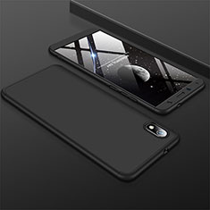 Funda Dura Plastico Rigida Carcasa Mate Frontal y Trasera 360 Grados para Xiaomi Redmi 7A Negro